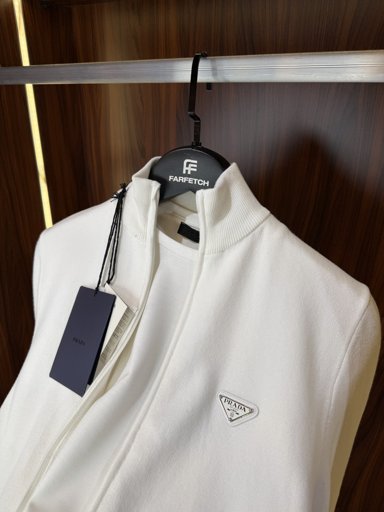 Prada Premium Pamuk Tam Fermuarlı Hırka T-1