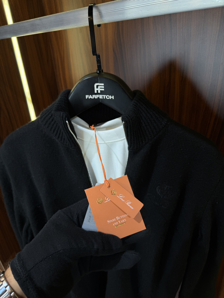 Loro Piana Premium Tam Fermuarlı Hırka T-1