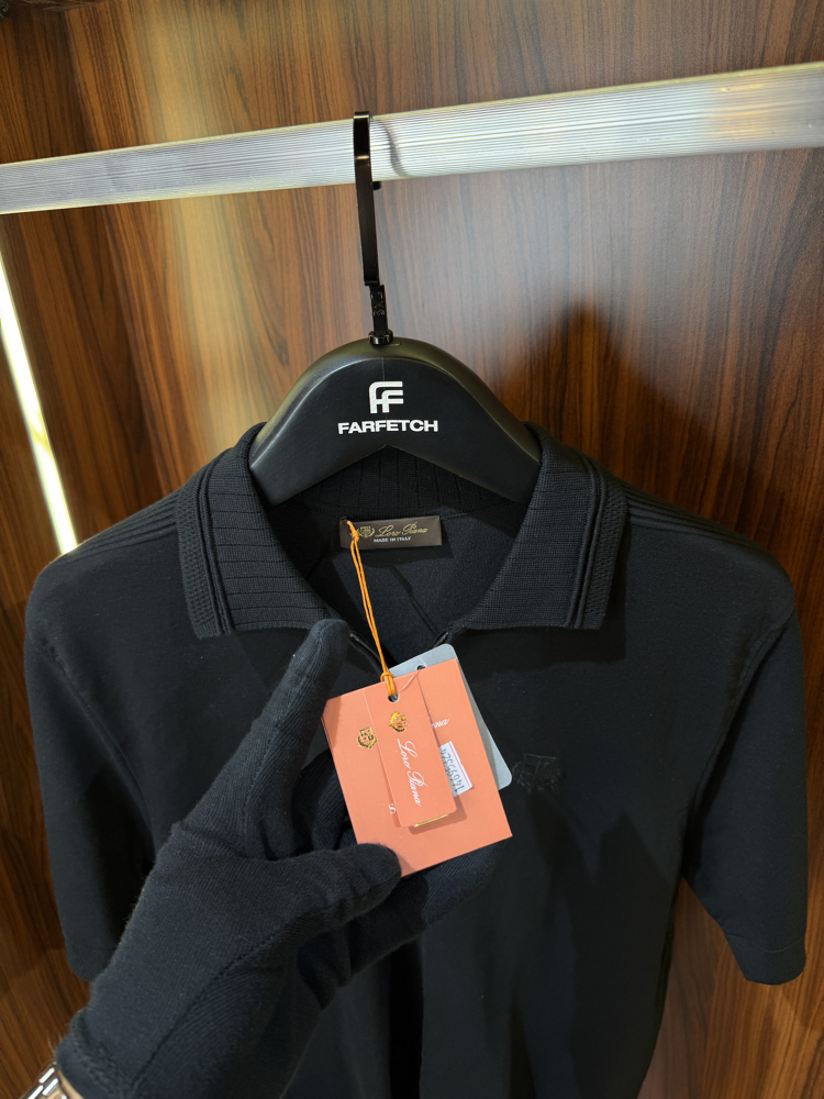 Loro Piana Yarım Fermuarlı Polo Yaka Premium Triko Tshirt T-1