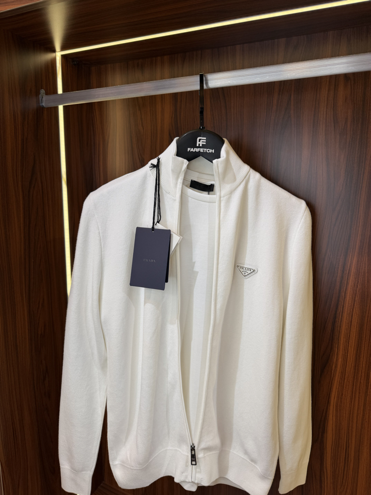 Prada Premium Pamuk Tam Fermuarlı Hırka T-1