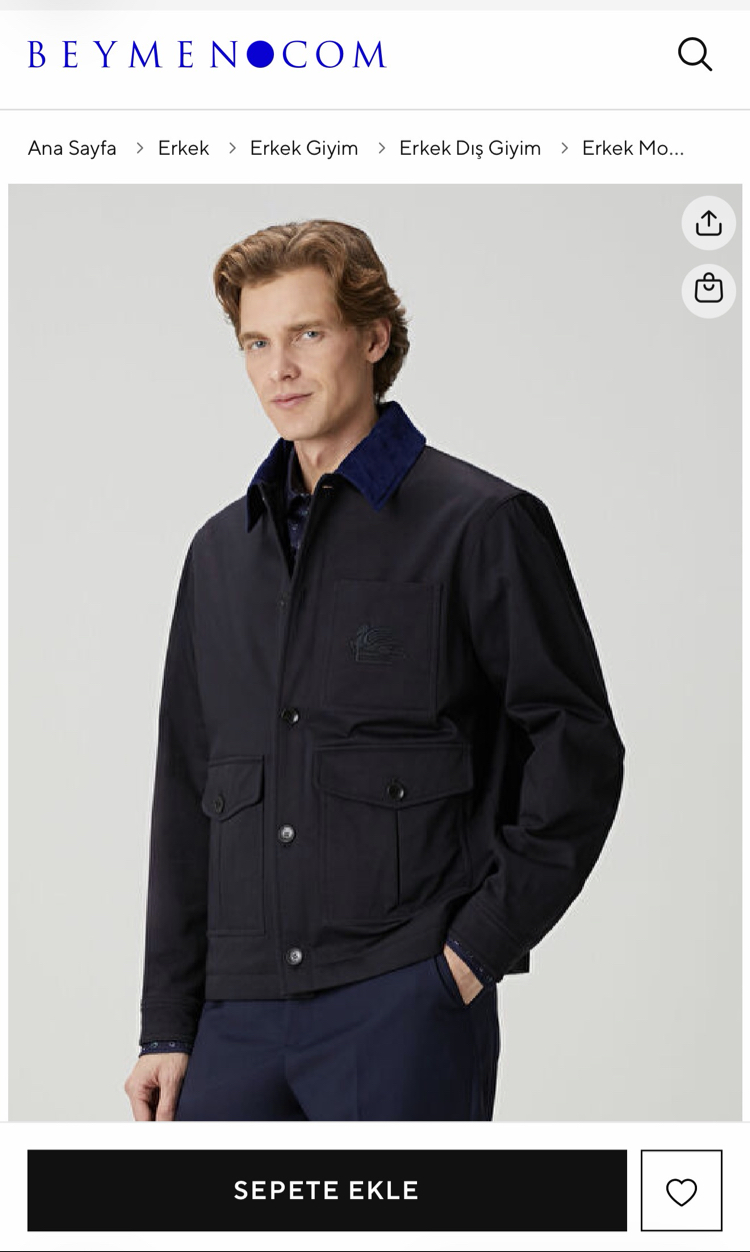 Etro Bej Logo Nakışlı Mont T-1