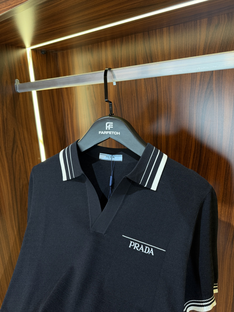 Prada Premium Pamuk Polo Yaka İthal Tshirt T-1