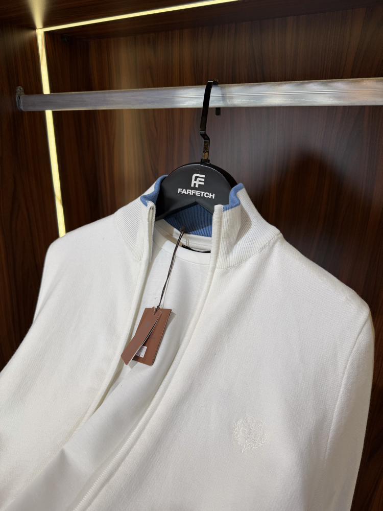 Loro Piana Premium Pamuk Tam Fermuarlı Hırka T-1