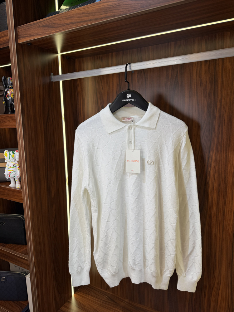 Valentino Polo Yaka  Premium Pamuk Sweatshirt T-1