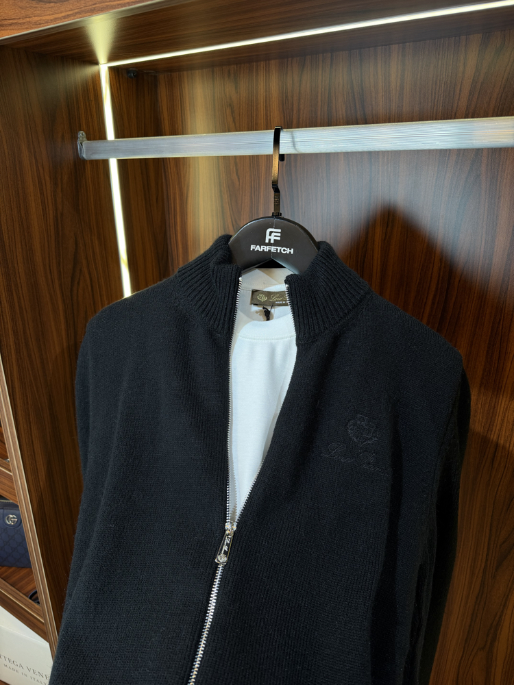 Loro Piana Premium Tam Fermuarlı Hırka T-1