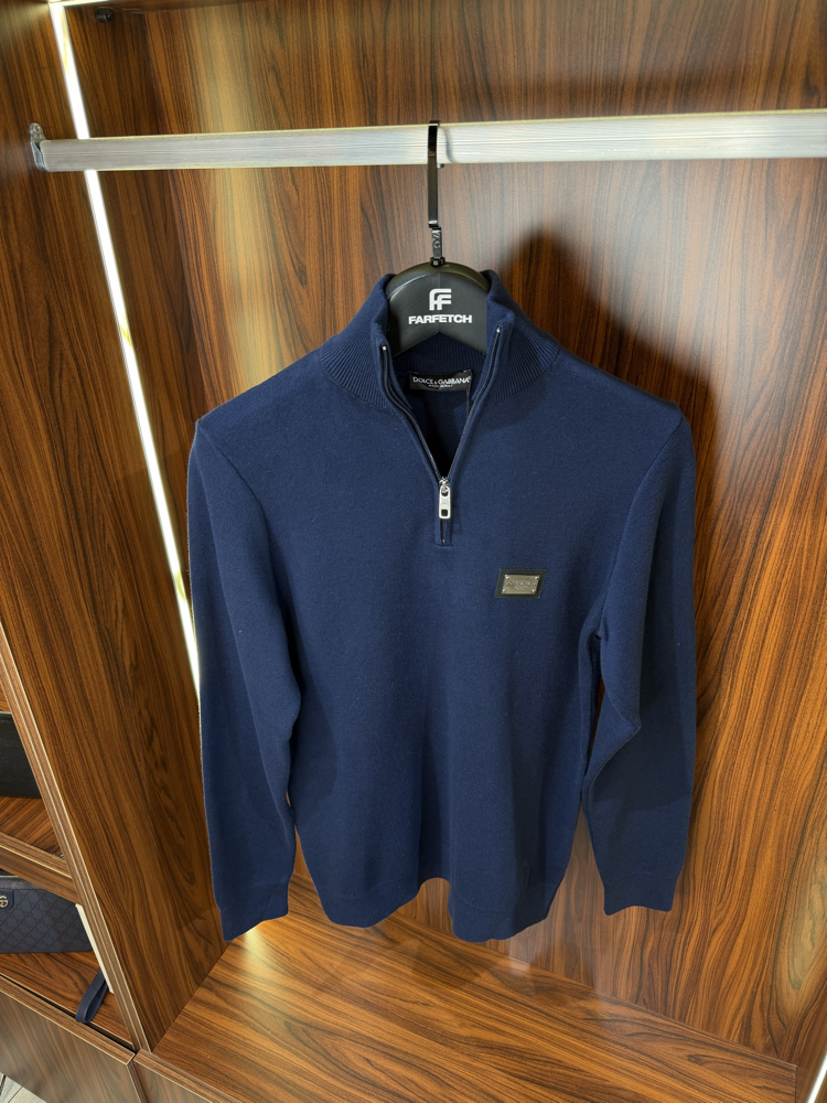 Dolce Gabbana Yarım Fermuarlı Premium Sweatshirt T-1