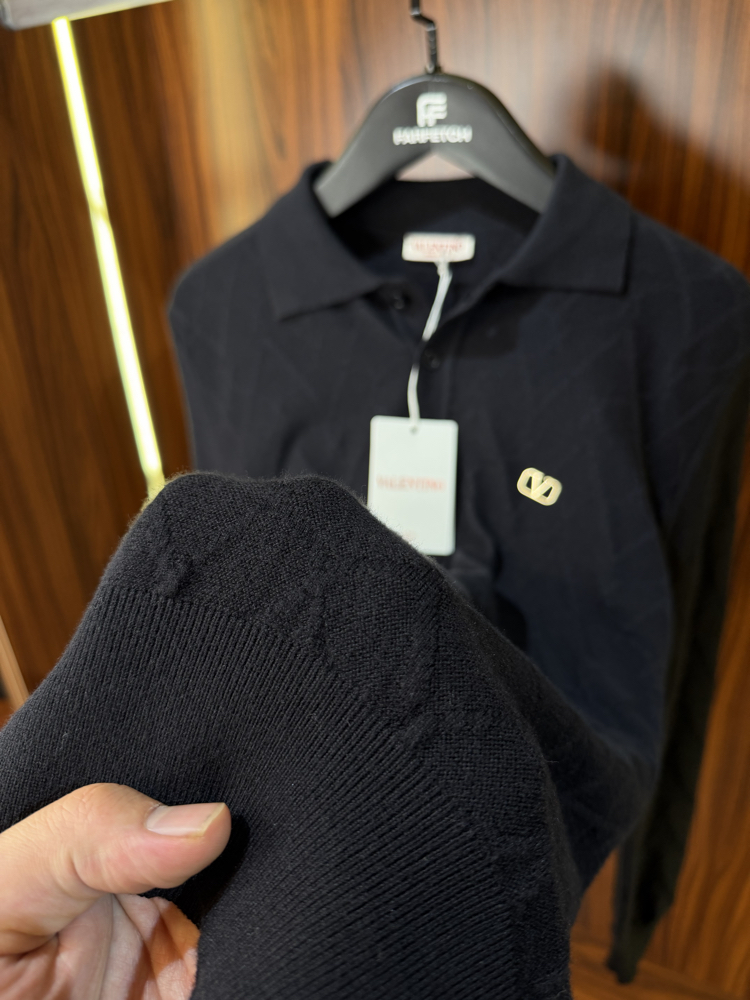 Valentino Polo Yaka Premium Pamuk Sweatshirt T-1