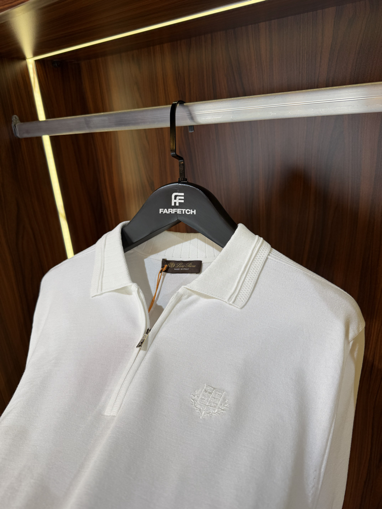 Loro Piana Yarım Fermuarlı Polo Yaka Premium Triko Tshirt T-1