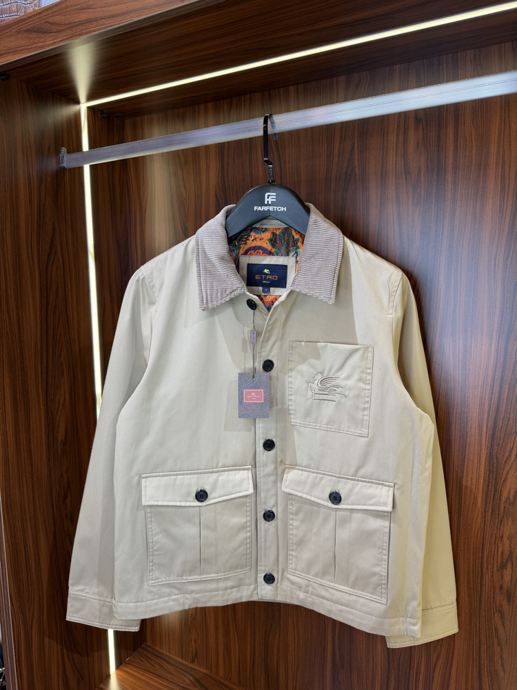 Etro Bej Logo Nakışlı Mont T-1