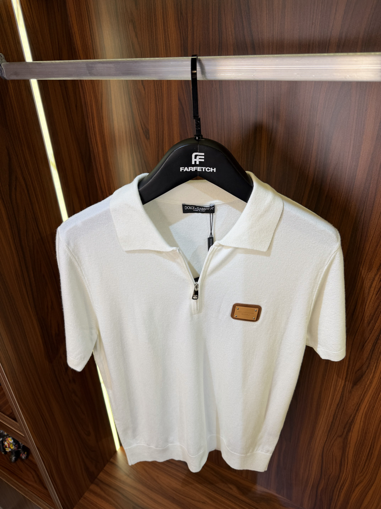 Dolce Gabbana Yarım Fermuarlı Polo Yaka Premium Triko Tshirt T-1