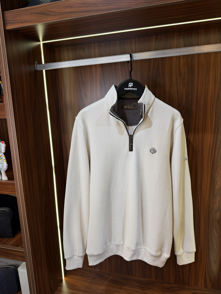 Loro Piana Yarım Fermuarlı Premium Sweatshirt T-1