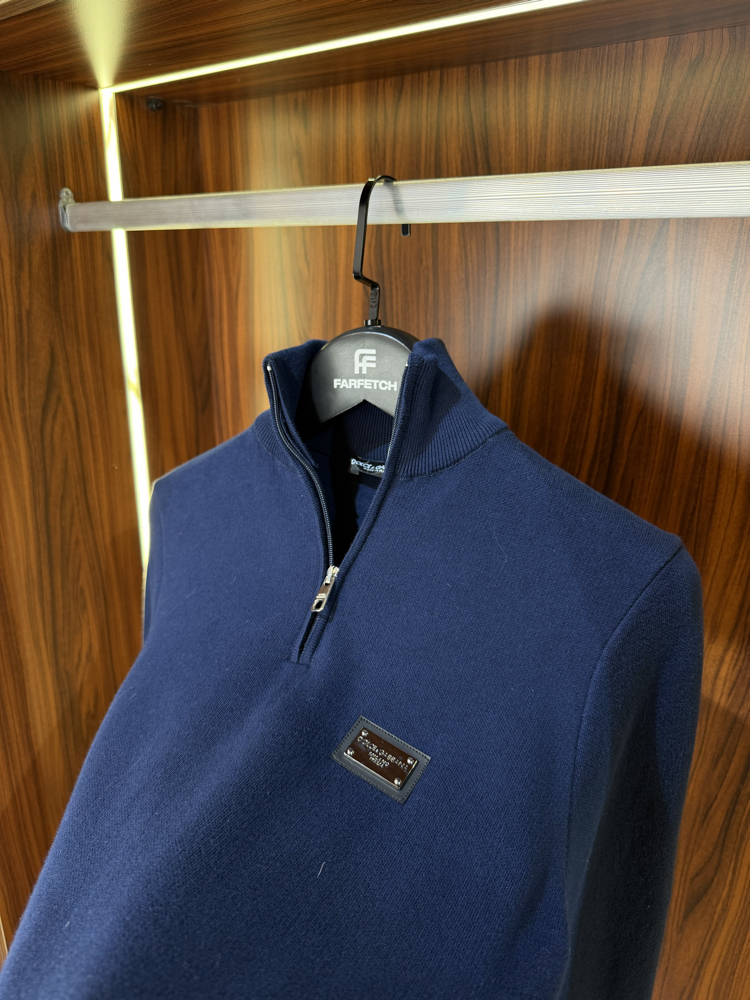 Dolce Gabbana Yarım Fermuarlı Premium Sweatshirt T-1
