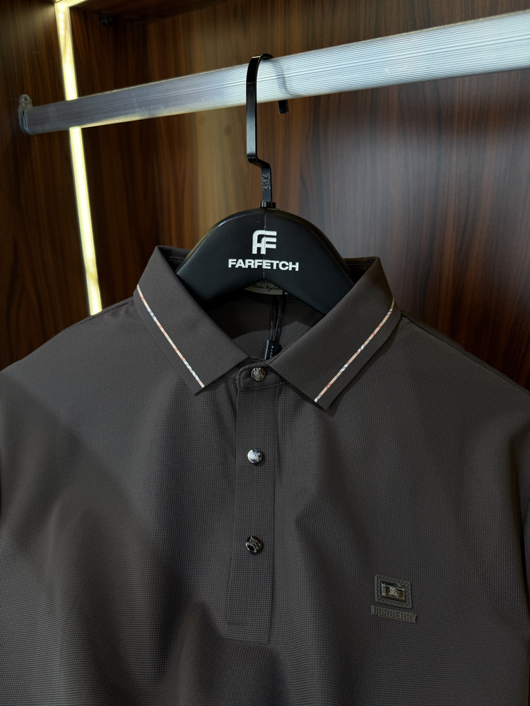 Burberry Premium Pamuk Polo Yaka İthal Tshirt T-1