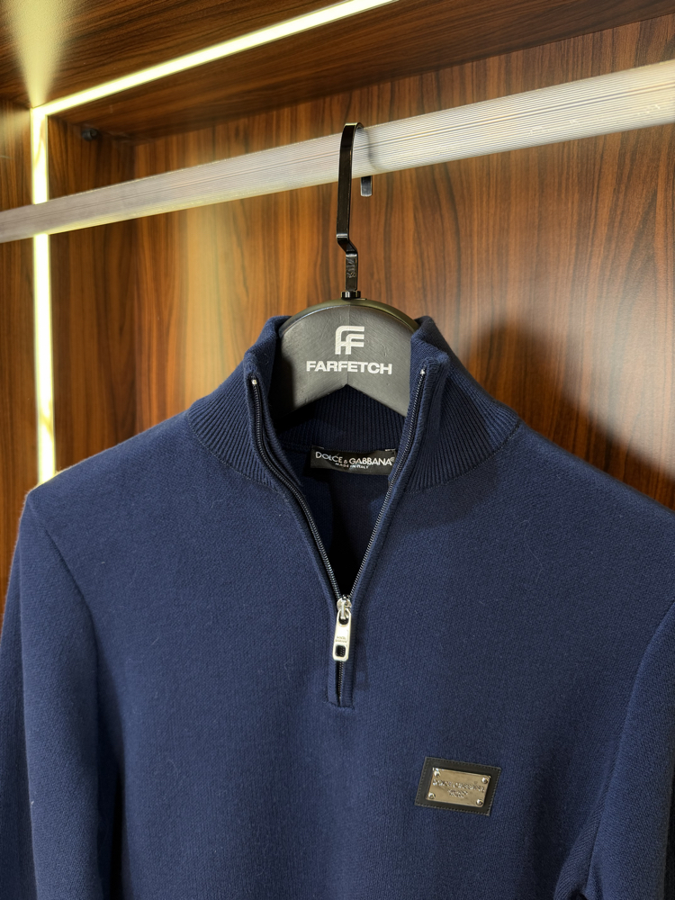 Dolce Gabbana Yarım Fermuarlı Premium Sweatshirt T-1