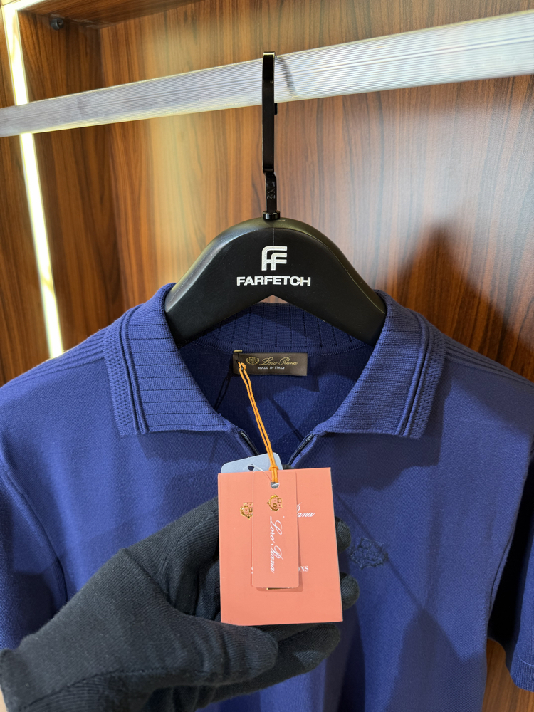 Loro Piana Yarım Fermuarlı Polo Yaka Premium Triko Tshirt T-1