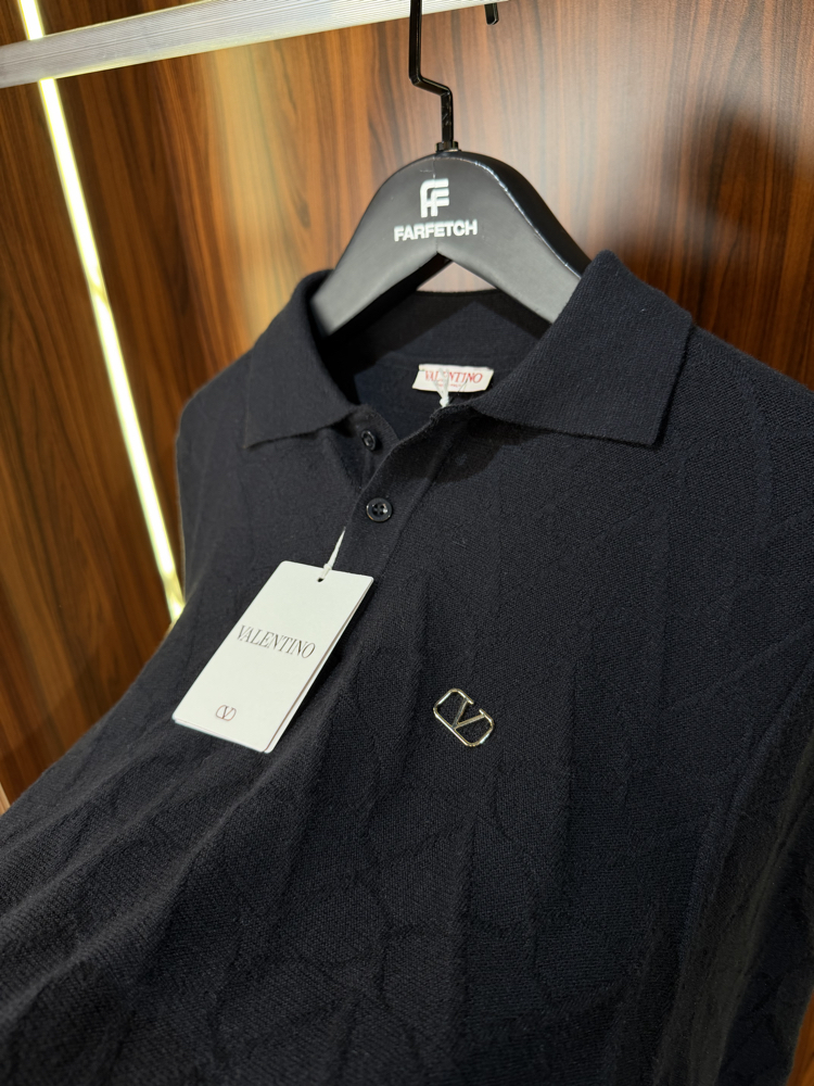 Valentino Polo Yaka Premium Pamuk Sweatshirt T-1