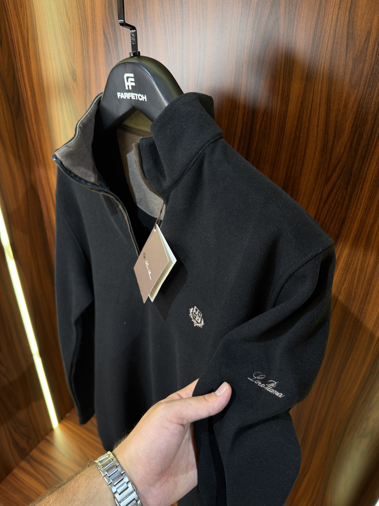 Loro Piana Yarım Fermuarlı Premium Sweatshirt T-1