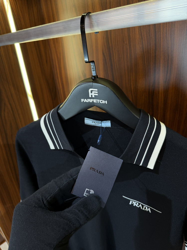 Prada Premium Pamuk Polo Yaka İthal Tshirt T-1