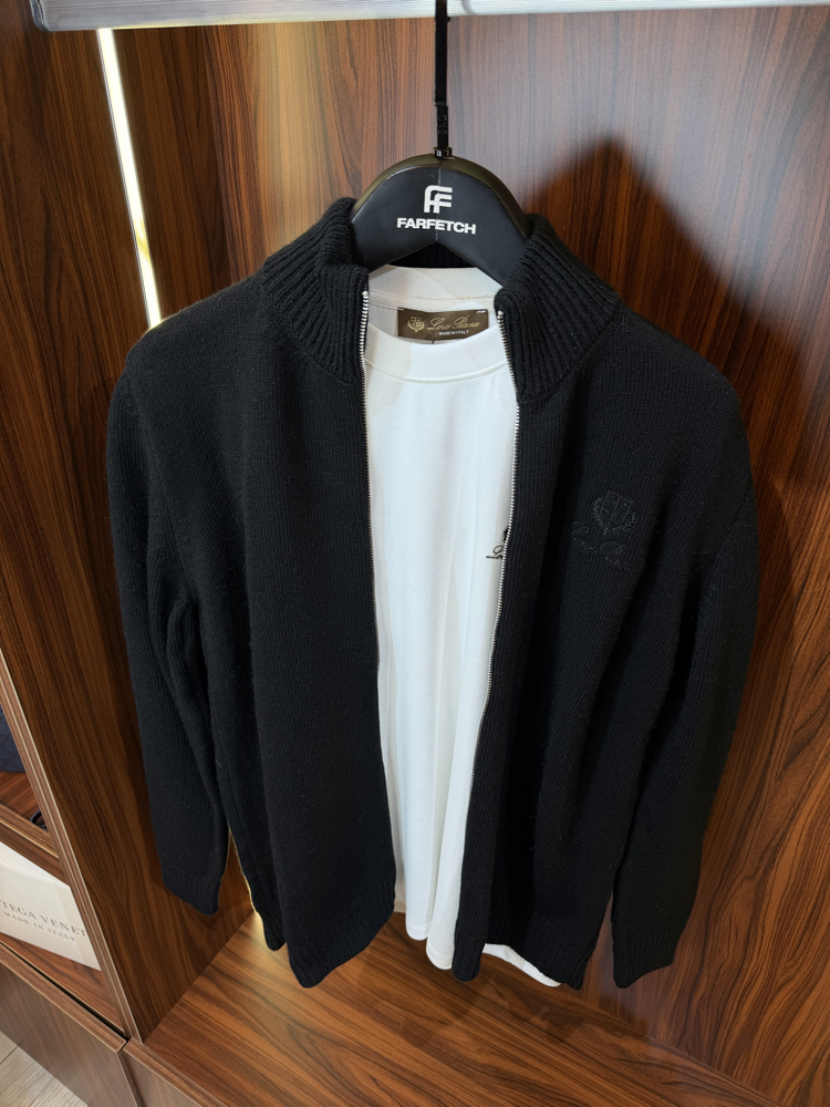 Loro Piana Premium Tam Fermuarlı Hırka T-1