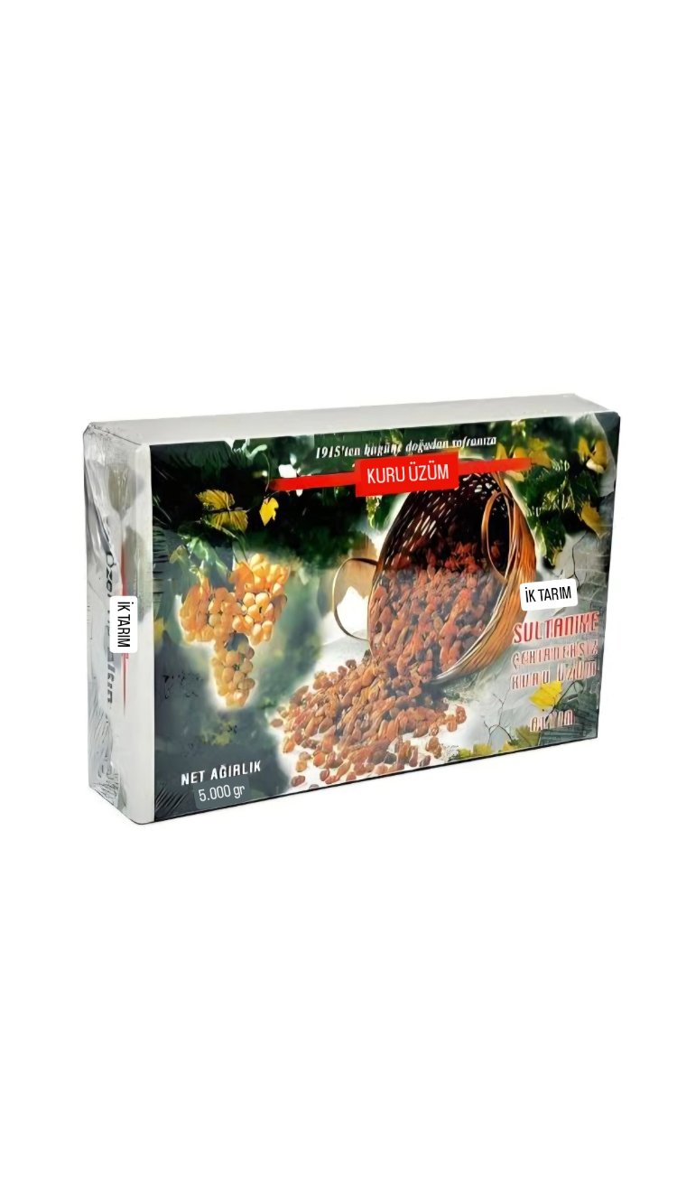 5 KG SULTANİYE ÇEKİRDEKSİZ SARI ÜZÜM İLAÇSIZ 5 KG