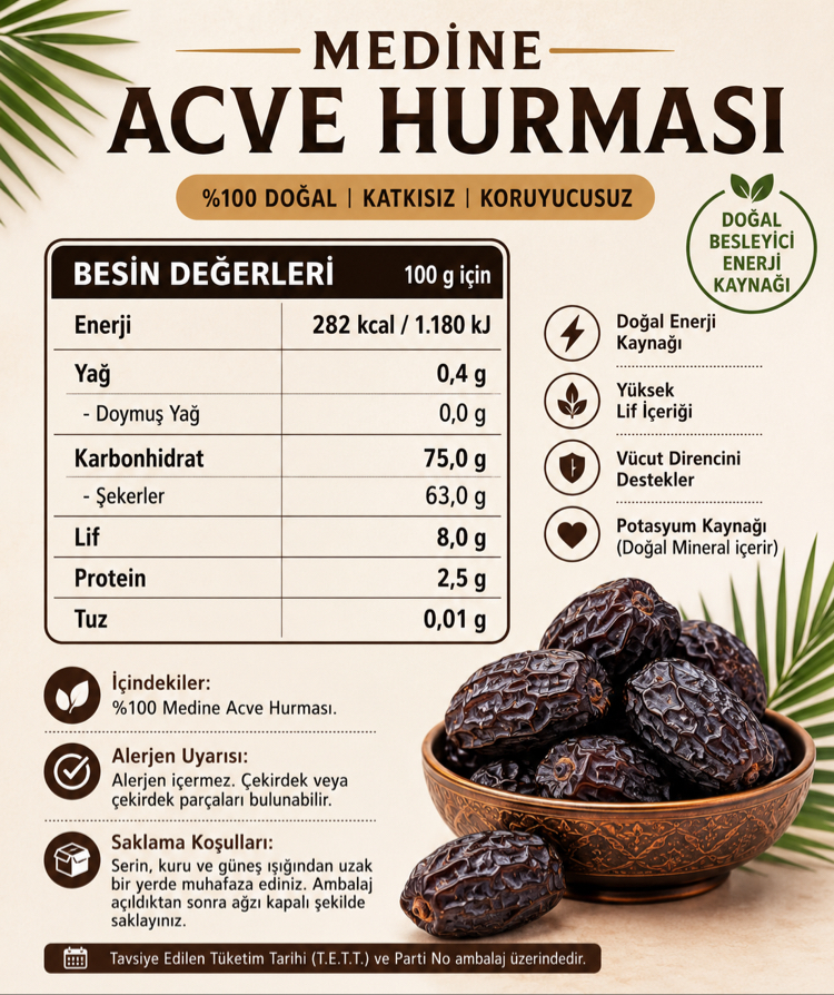 MEDİNE ACVE HURMASI 5 KG