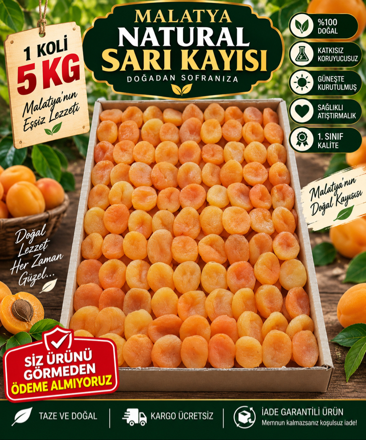 5 KG SARI KAYISI NATURAL
