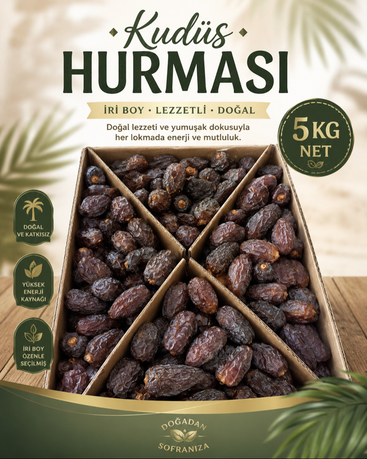 İRİ BOY KUDÜS HURMA 5 KG 