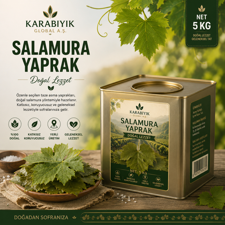 5 KG NET SALAMURA YAPRAK TENEKE PREMİUM KALİTE