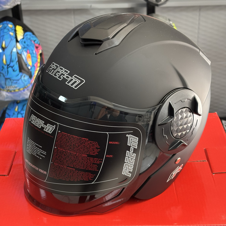 Free-m FE-665 Yarım Kask MAT BLACK