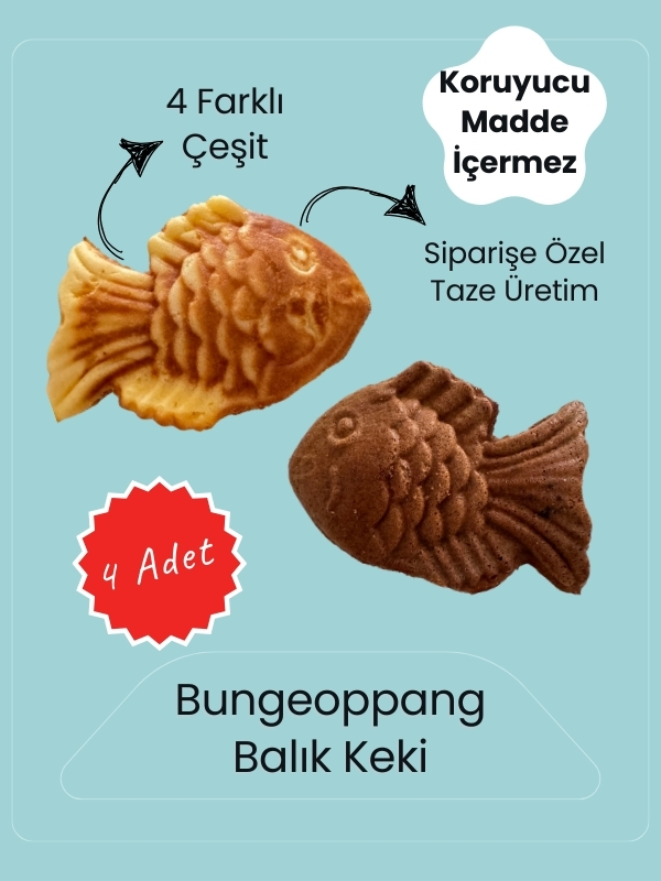 Bungeoppang 4 Adet Karışık - Kore Tatlısı