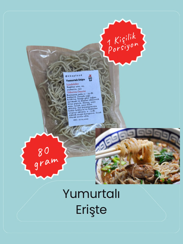 Yumurtalı Erişte 80 gr.