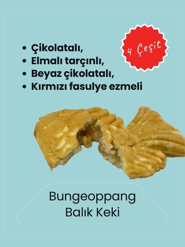 Bungeoppang 4 Adet Karışık - Kore Tatlısı