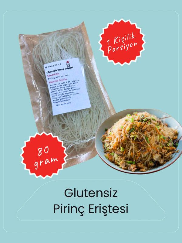 Glutensiz Pirinç Eriştesi 1 Porsiyon - 80 gr.