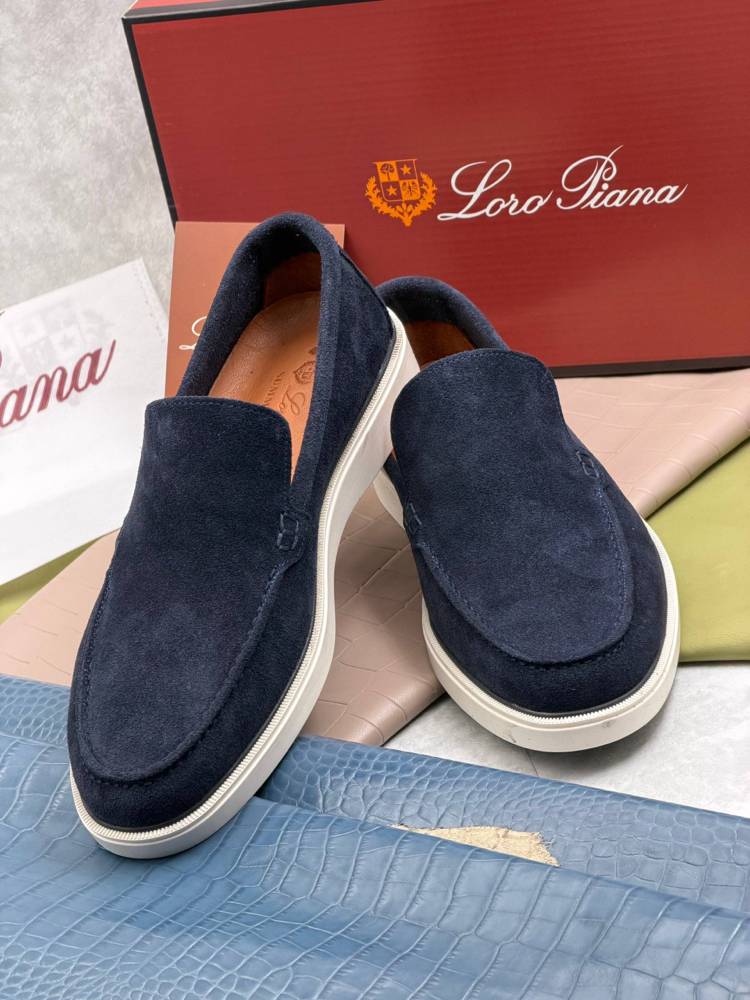 Loro Piana Summer Walk Suede Loafers