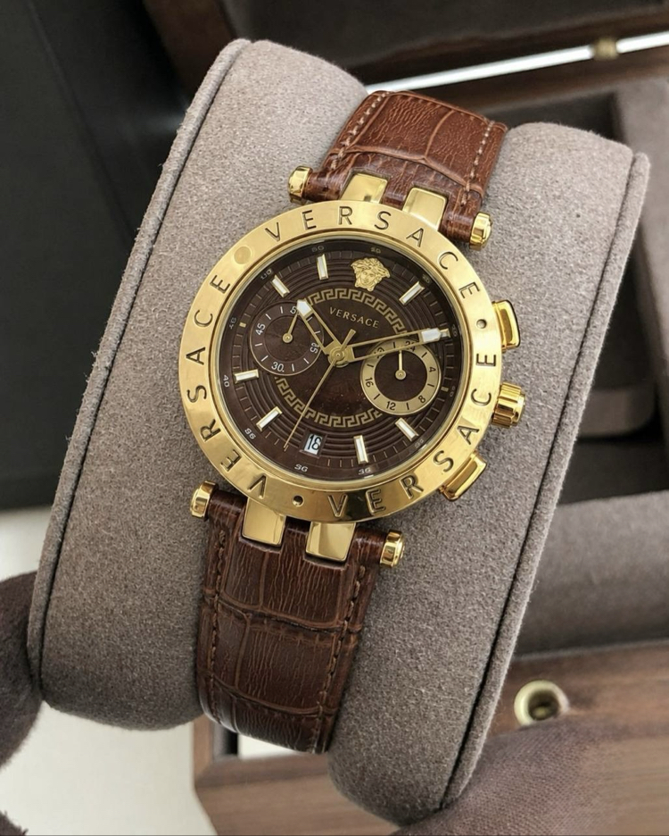 Versace V-Race Chronograph Deri Kordon Erkek Kol Saati