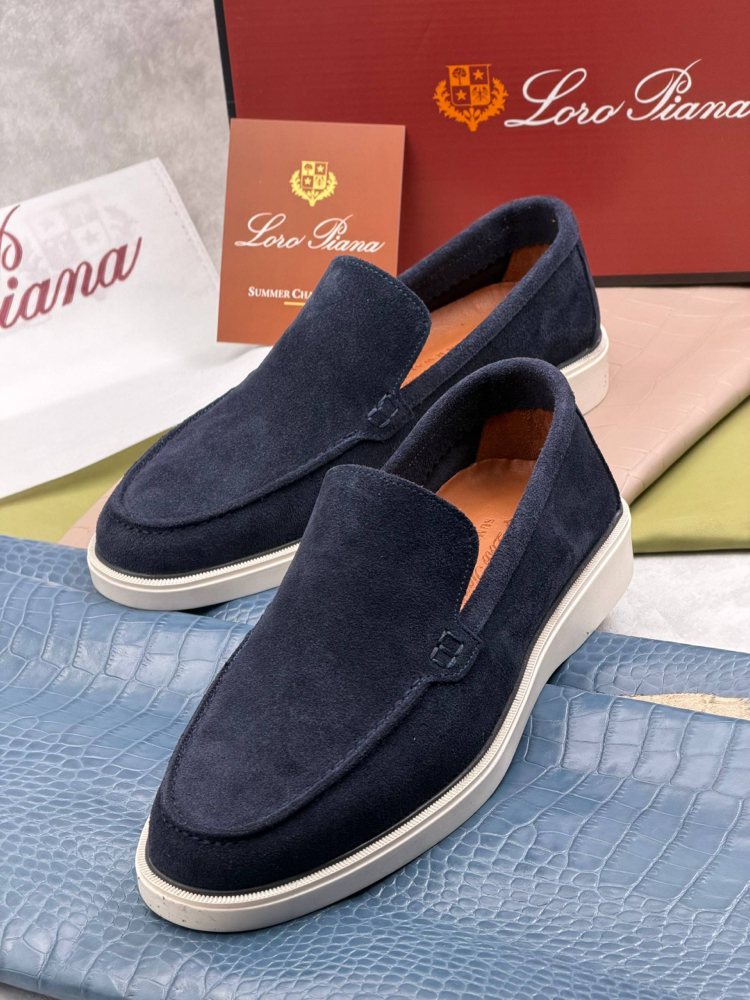 Loro Piana Summer Walk Suede Loafers