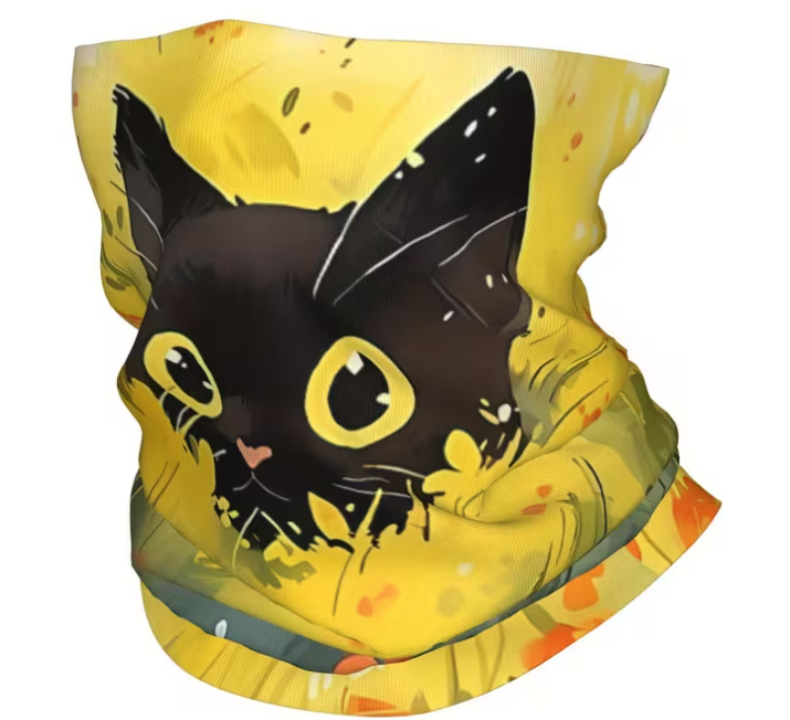 Kedi Desenli Buff / Boyunluk