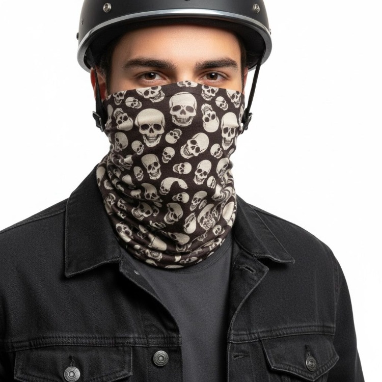 Kuru Kafa Desenli Çok Amaçlı Bandana Buff – Boyunluk