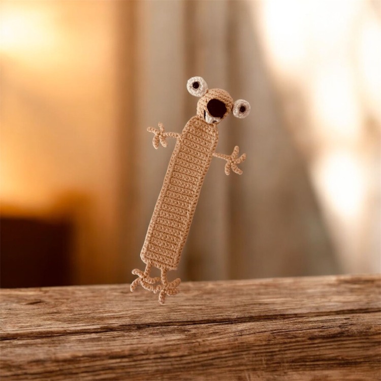 Sid Amigurumi Ayraç – El Yapımı Örgü Bookmark