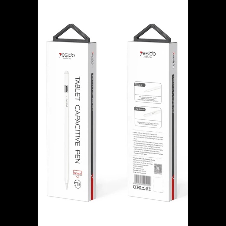 Yesido ST16 BT Capasitive Type-C Dokunmatik Stylus Pen Kalem - Beyaz
