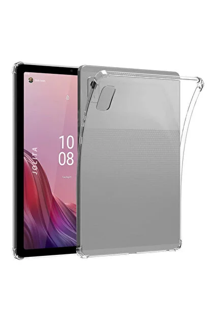 Lenovo M9 Köşe Korumalı Şeffaf Silikon Tablet Kılıf