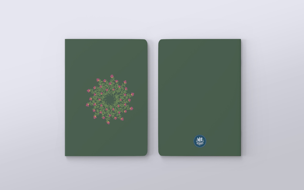 A6 Çiçek Döngüsü Defter(Koyu Yeşil)