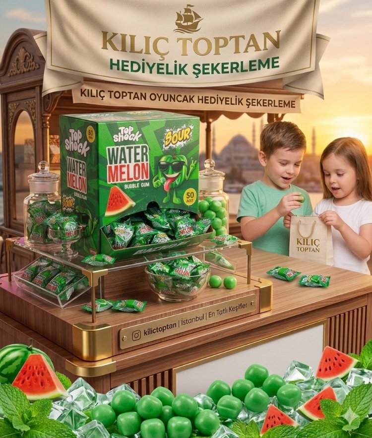 Karpuz Aromalı Ekşili Sakız 50 Adet