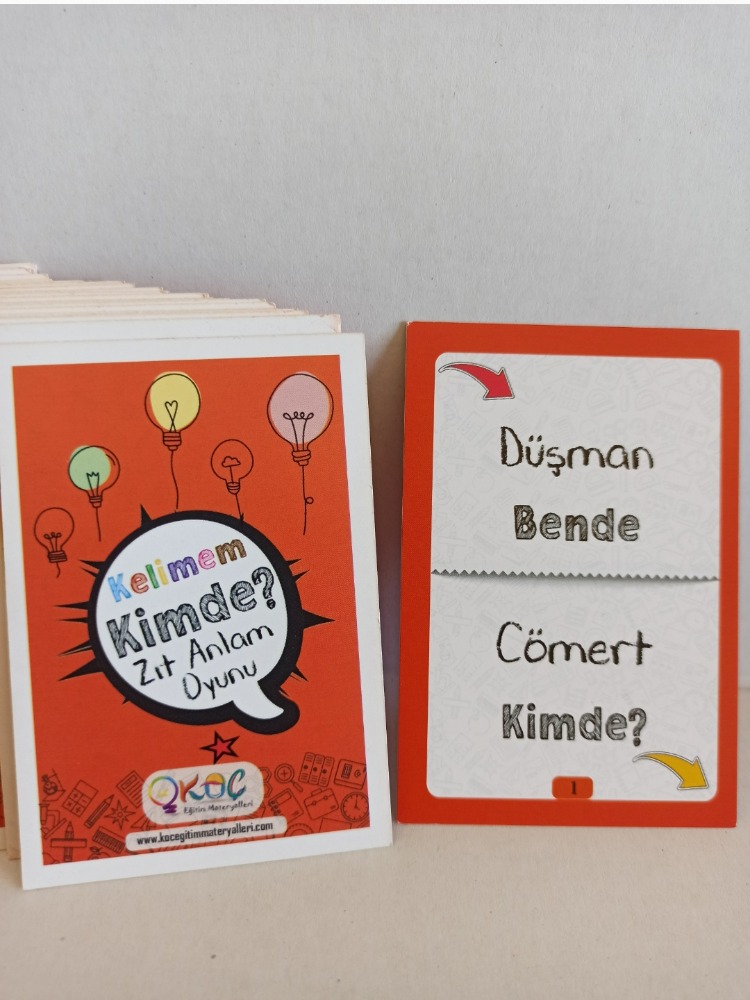 Kelimem Kimde? Zıt Anlam Oyunu.