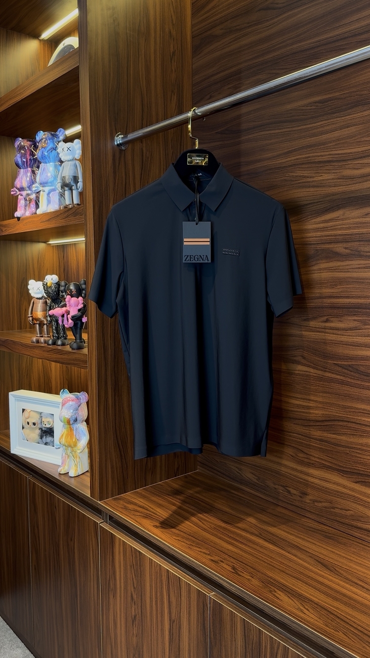 Zegna Polo Yaka Özel Kumaş Tshirt