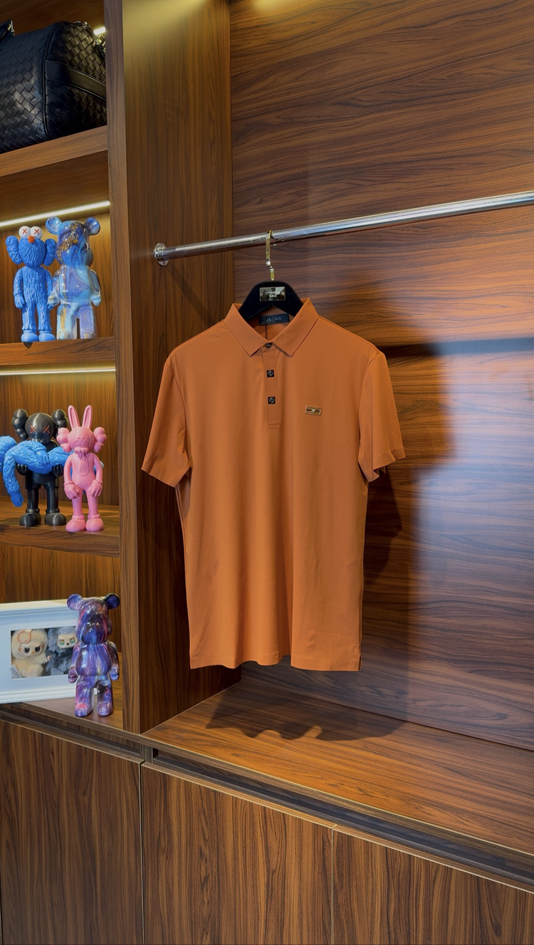 Zegna Özel Kumaş Polo Yaka Kremit Tshirt