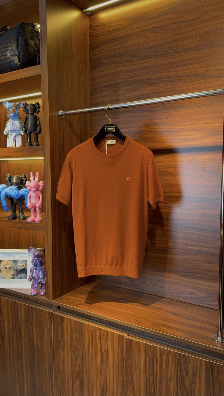 Hermes Özel Kumaş Kremit Rengi Tshirt V155