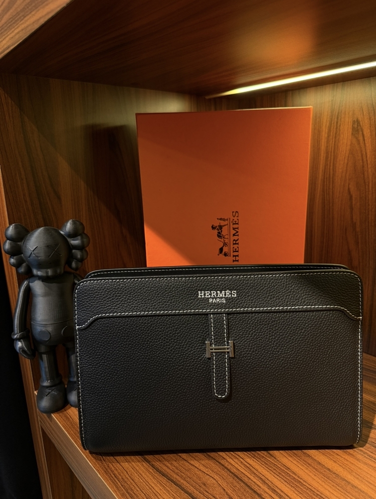 Hermes Siyah Clutch Bag ( Şifreli Kilit )