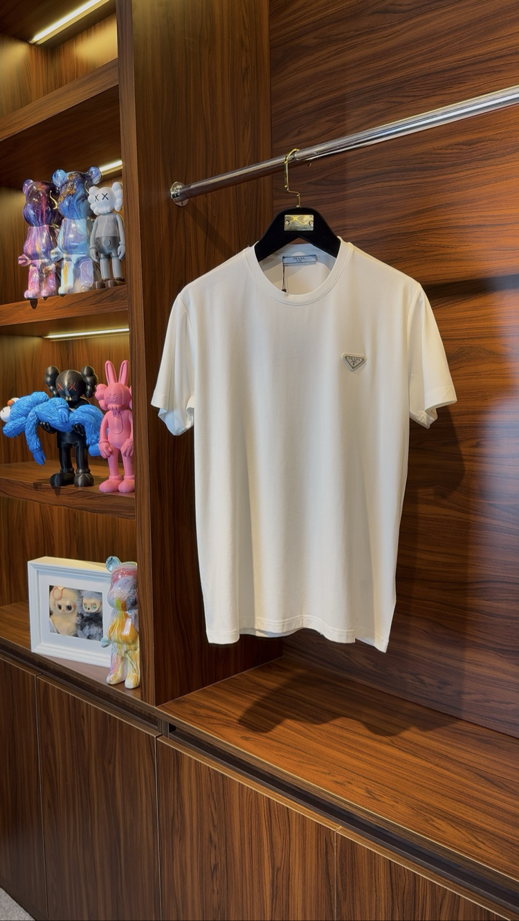 Prada Özel Kumaş Beyaz Tshirt