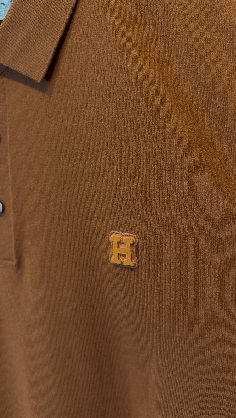 Hermes Özel Kumaş Polo Yaka Kremit Tshirt
